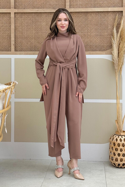 Bel Bağlama Detaylı Yarım Boğaz Detay Tulum 3672 Taba - 2