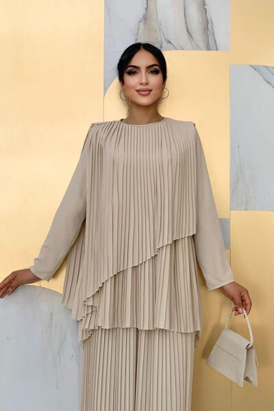 Çapraz Görünüm Pilise Detay Tunik 2363 Taş 