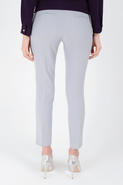 Fermuarlı Cep Detaylı Kalem Pantolon 0201 Gri - 3