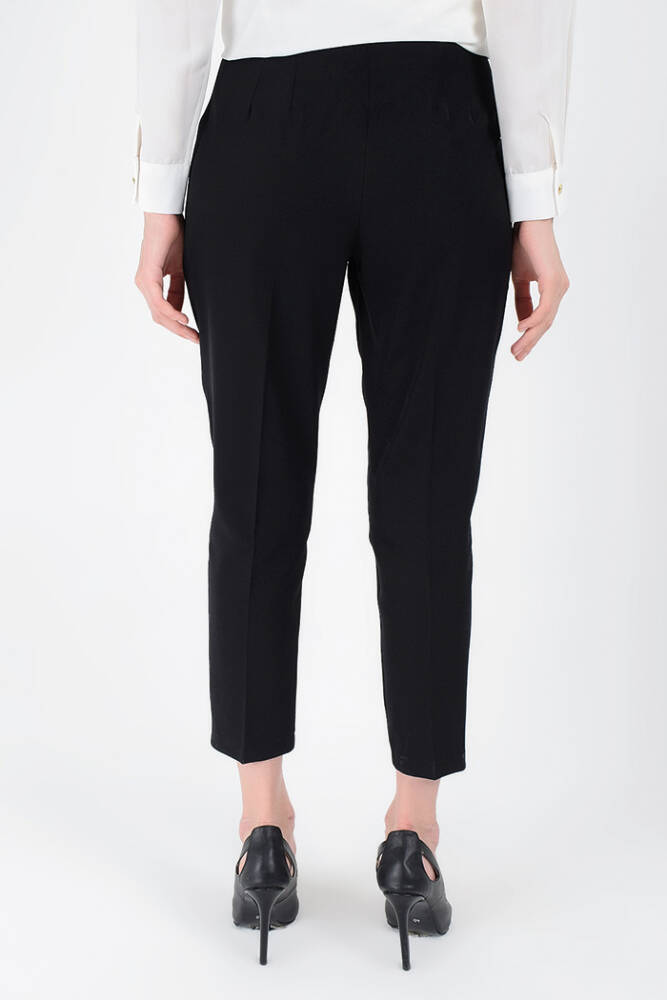 Fermuarlı Cep Detaylı Kalem Pantolon 0201 Siyah - 3