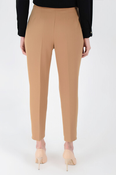 Fermuarlı Cep Detaylı Kalem Pantolon 0201 Taba - 3