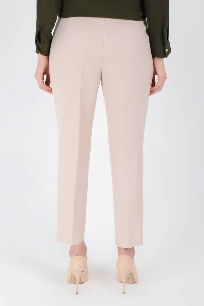 Fermuarlı Cep Detaylı Kalem Pantolon 0201 Taş - 3