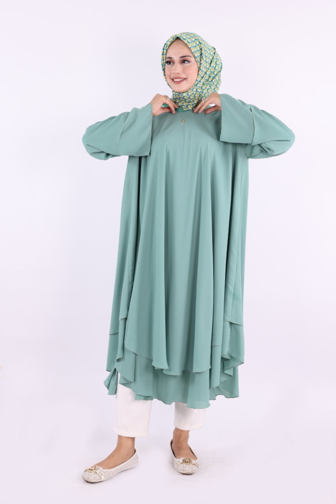 Kat Detaylı Tunik 3988 Mint - 1