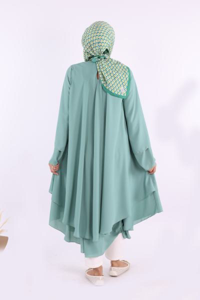 Kat Detaylı Tunik 3988 Mint - 3