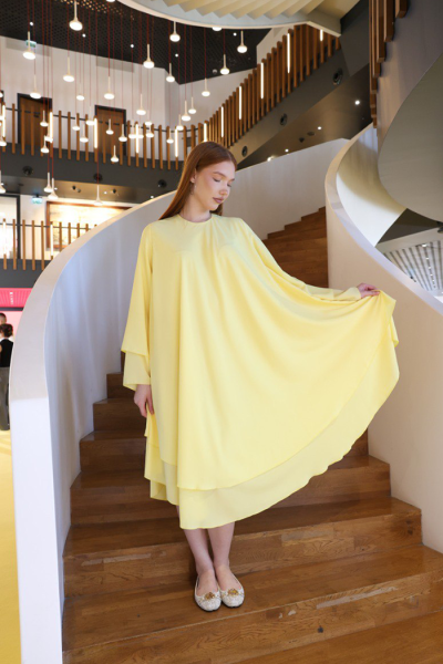 Kat Detaylı Tunik 3988 Sarı - 1