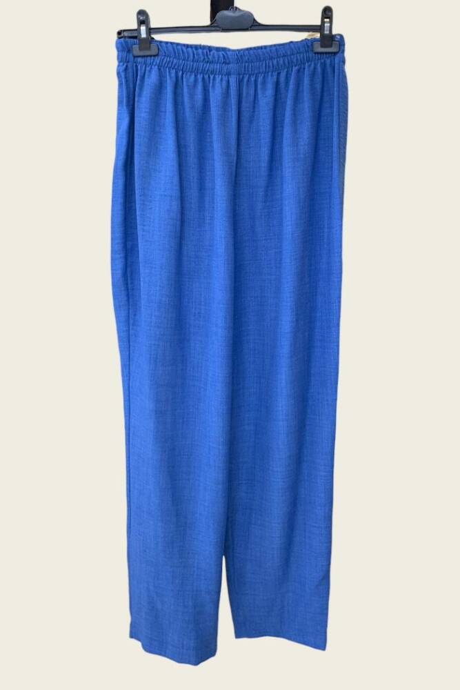 Omuz Taş İşlemeli Düğmeli Tunik ve Pantolon Takım 8430 İndigo - 3