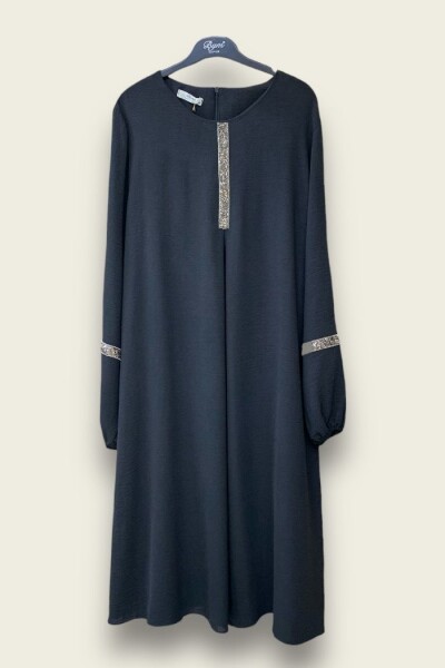 Taş İşleme Detaylı Pantolonlu Tunik Takım 8464 Siyah - 3